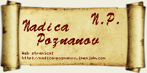 Nadica Poznanov vizit kartica